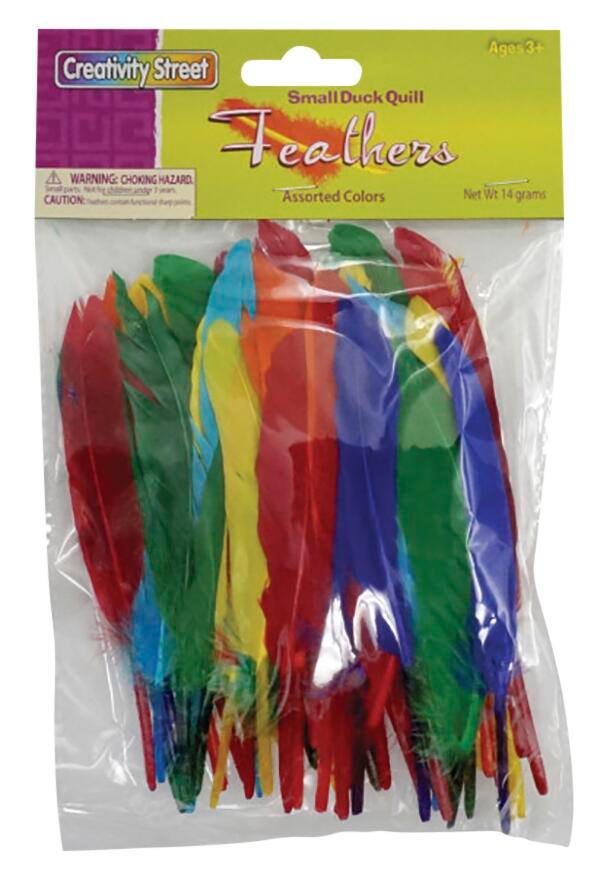 FEATHERS SHORT QUILLS ASSORTED COLORS 0.5 OZ BAG