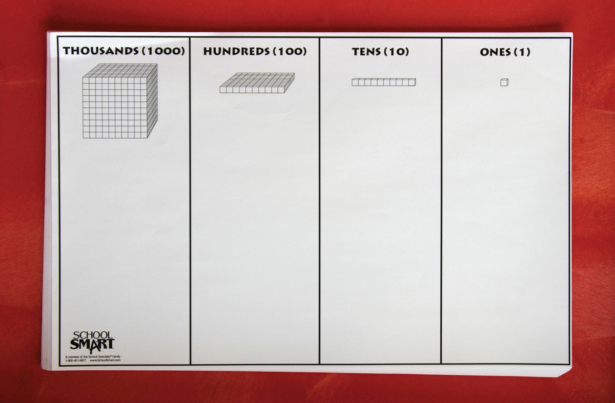 BASE TEN ACTIVITY SHEETS PACK OF 50