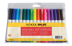 MARKERS WASH SCHOOL SMART CHISEL ASST COLORS SET OF 16