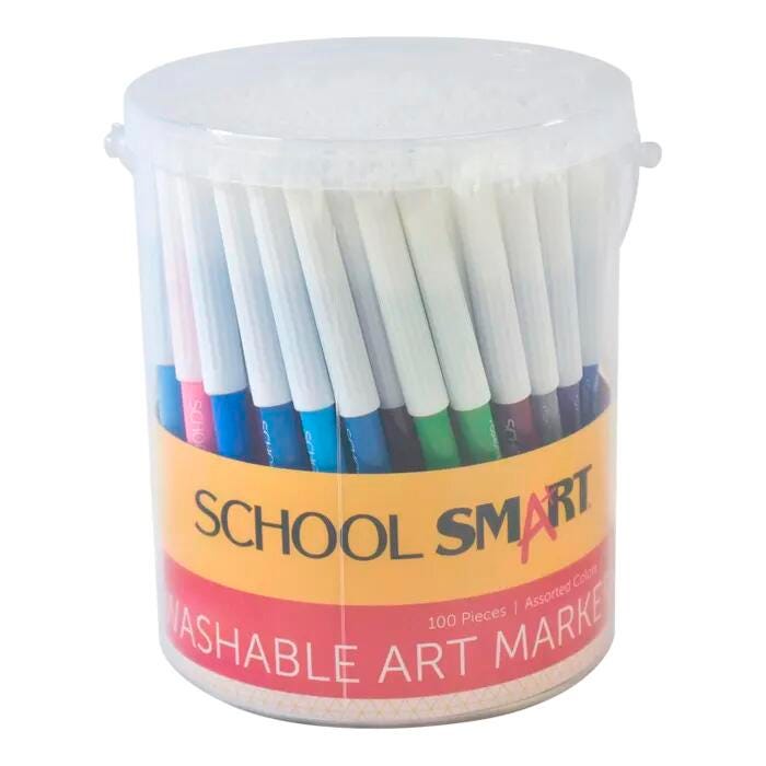MARKERS WASH SCHOOL SMART FINELINE ASST COLORS SET OF 100