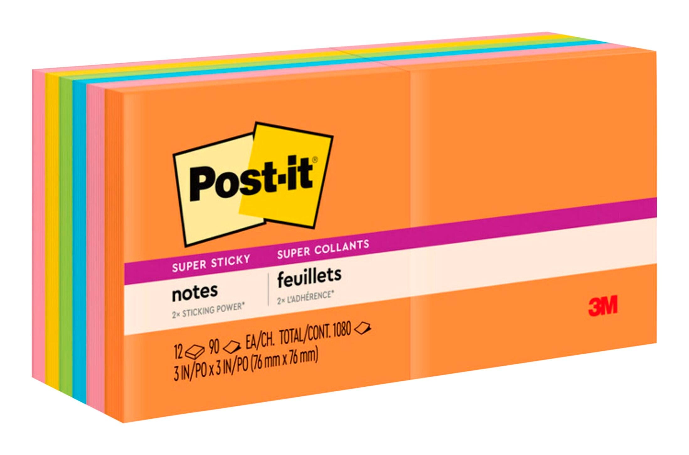 POST-IT SUPER STICKY 3X3 ENERGY BOOST P/12