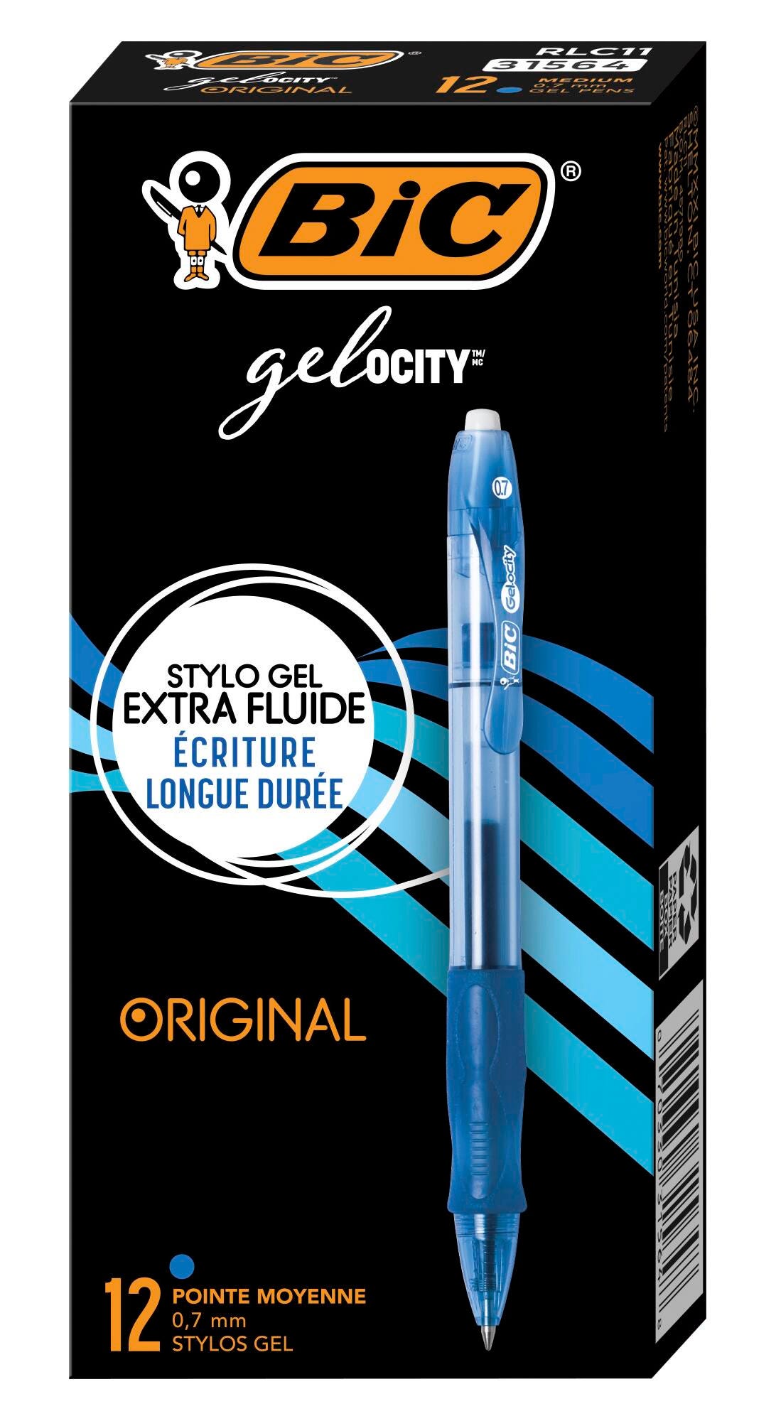 PEN BLUE GELOCITY RETRACTABLE MEDIUM PACK OF 12