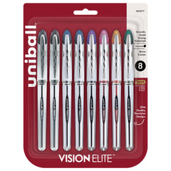 PEN ASST ROLLER BALL VISION ELITE SUPER FINE SET OF 8
