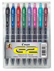 PEN PILOT G2 RT 0.7MM ASST SET OF 8