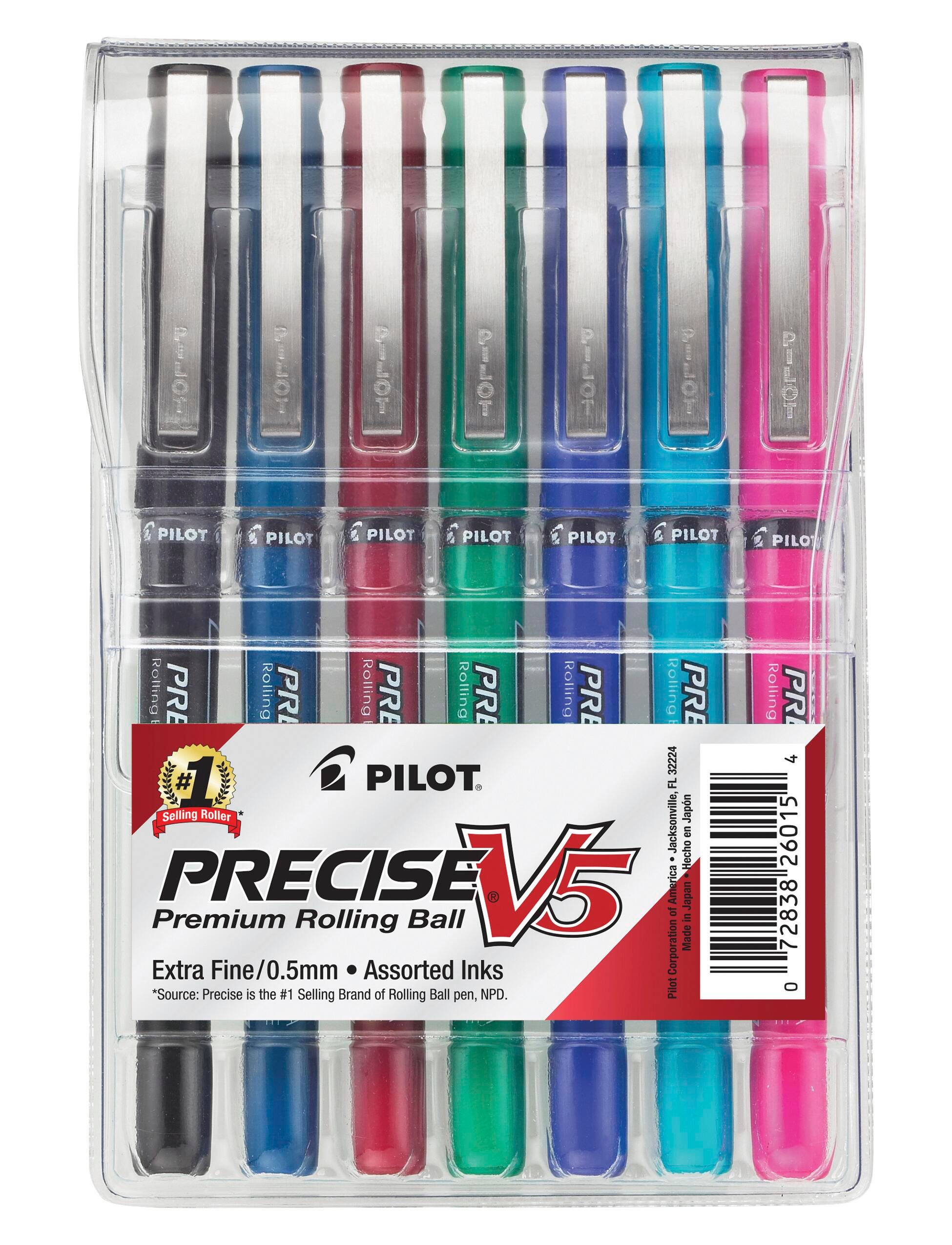 PEN PRECISE V5 STICK ROLLERBALL ASST SET OF 7