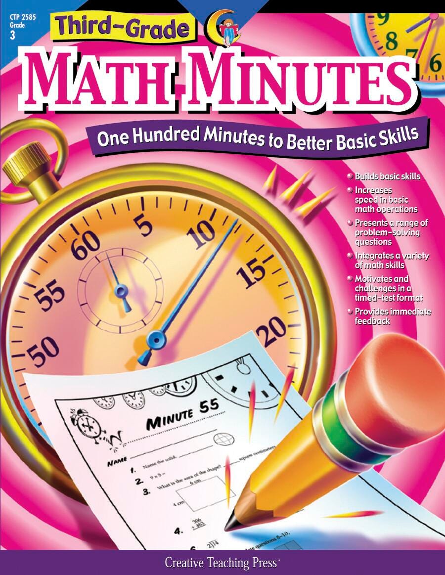 WORKBOOK MATH MINUTES GRADE 3 112 PAGES