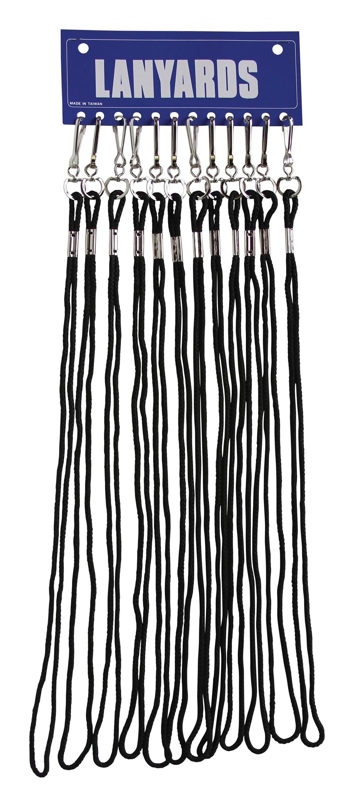 LANYARD BLACK PACK OF 12 - 20 INCH