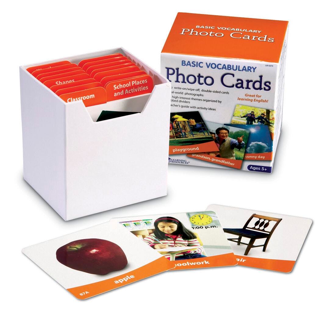 CARDS PHOTO BASIC VOCABULARY 156 CARDS