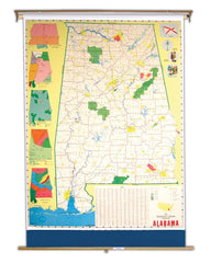MAP ALABAMA 51X68 ON ROLLER