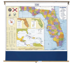 MAP - FLORIDA 64X50 ON ROLLER