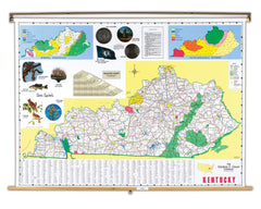 MAP KENTUCKY 68X50 ON ROLLER