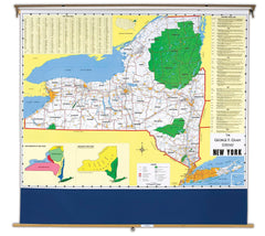 MAP - NEW YORK 64X50 ON ROLLER