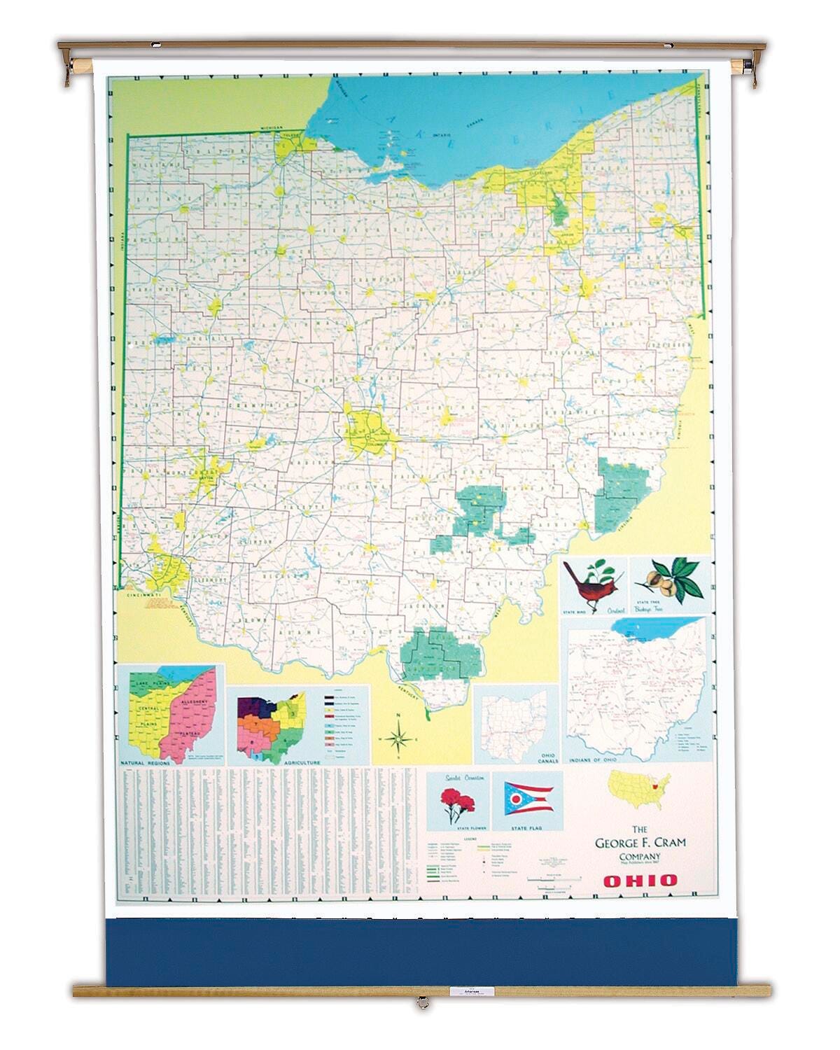 MAP - OHIO 51X68 ON ROLLER