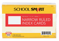 CARDS INDEX 4X6 RULED WHITE PK OF 100 SCHOOL SMART