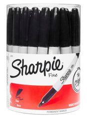 SHARPIE FIN BLK CANISTER 36/PK