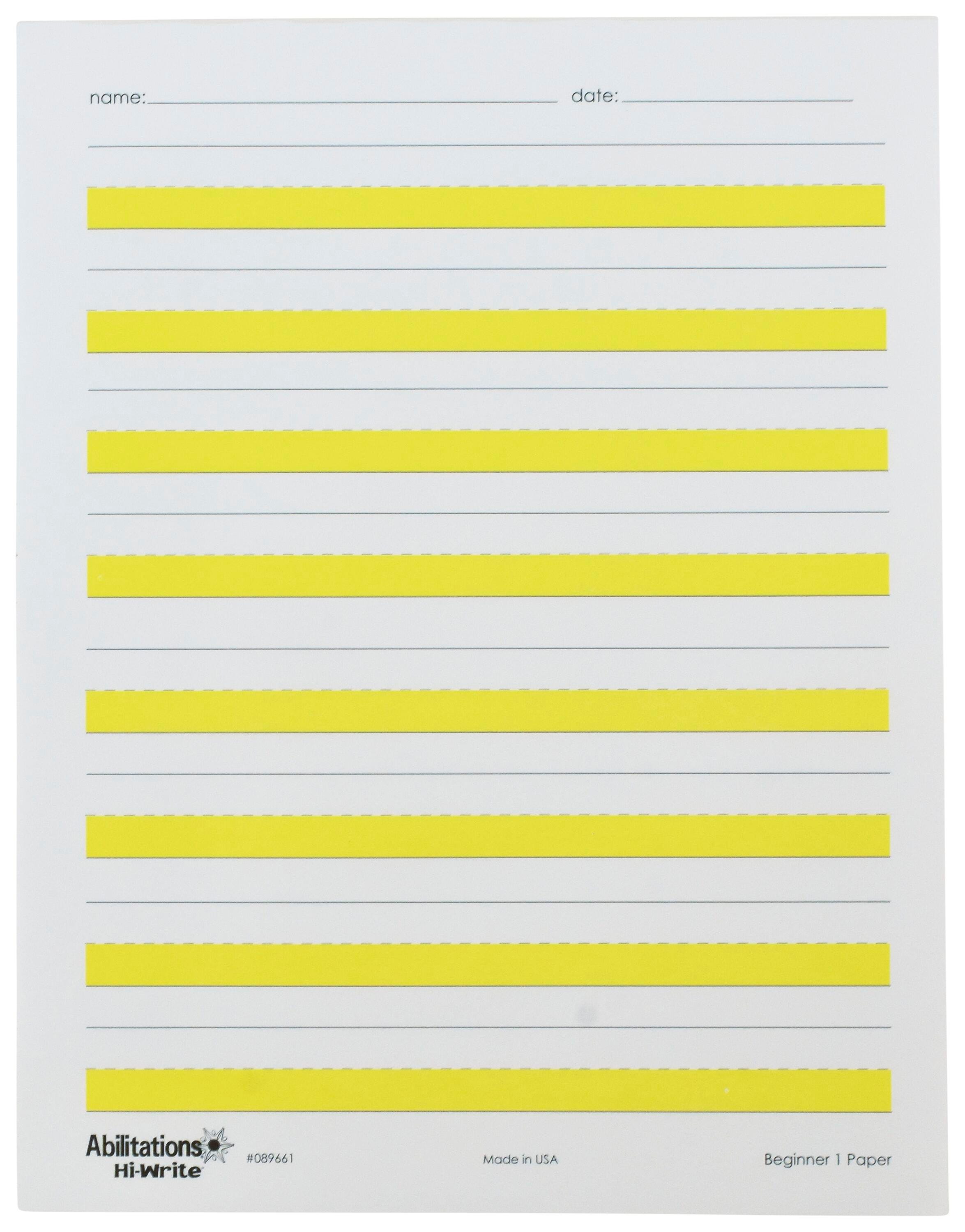 ABILITATIONS PAPER HI-WRITE BEGINNER 1 PACK OF 100