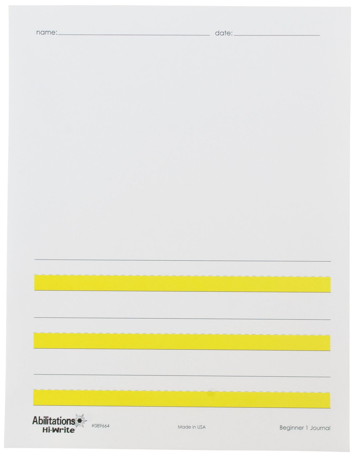 ABILITATIONS PAPER JOURNAL HI-WRITE BEGINNER 1 PACK OF 100