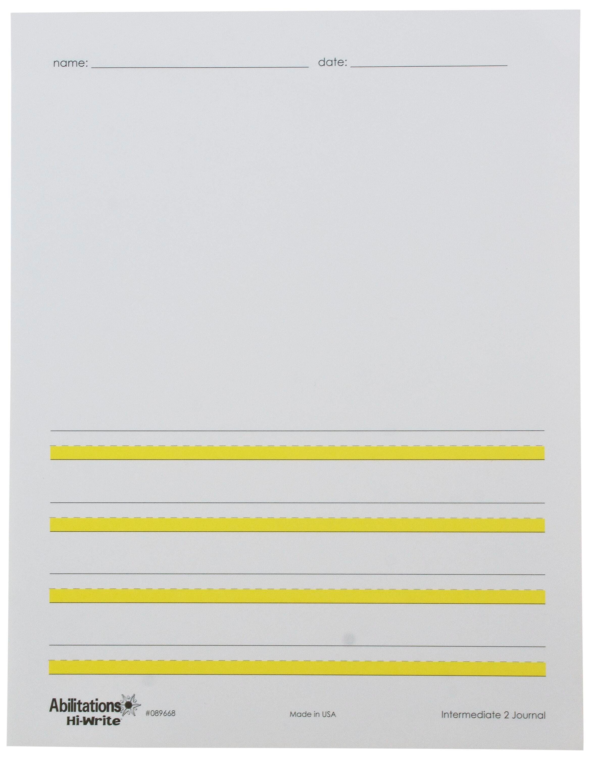 ABILITATIONS PAPER JOURNAL HI-WRITE INTRMD LVL 2 PACK OF 100