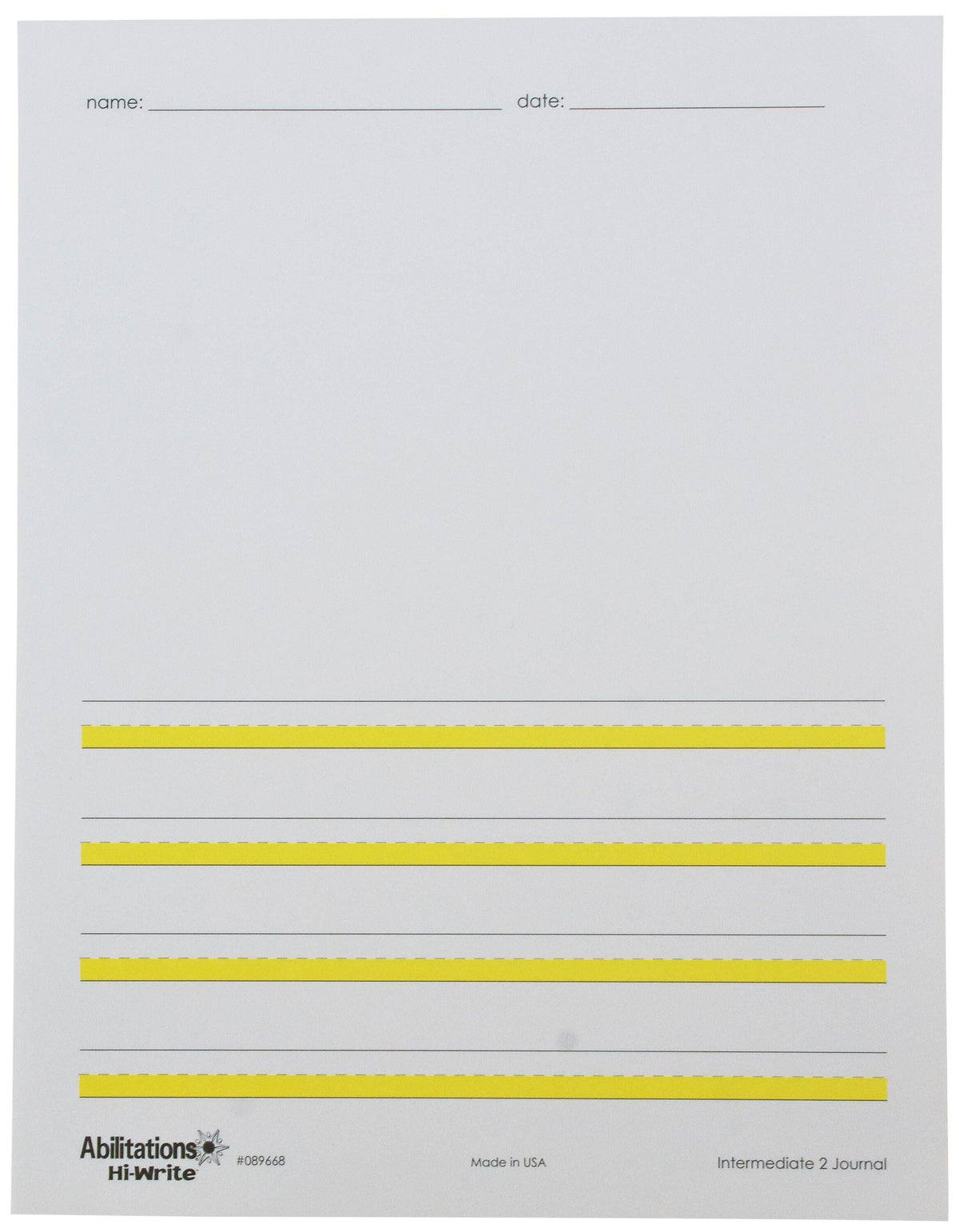 ABILITATIONS PAPER JOURNAL HI-WRITE INTRMD LVL 2 PACK OF 100