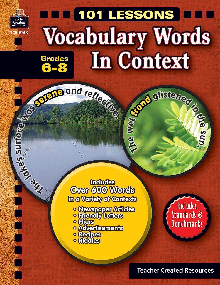 WORKBOOK 101 LESSONS VOCABULARY GR 6 TO 8