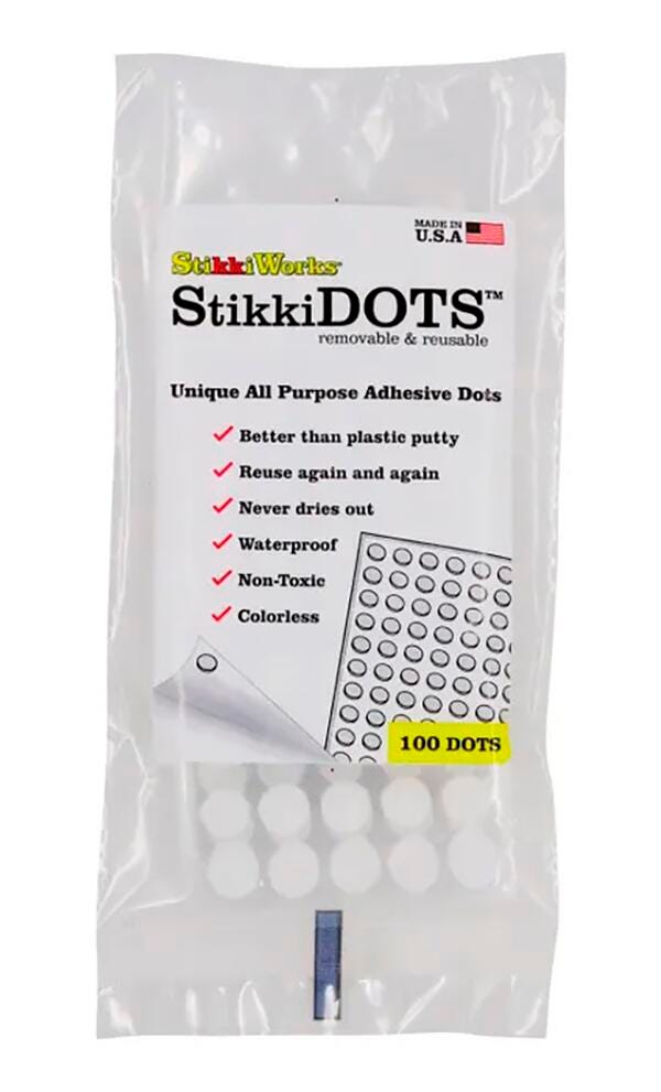 STIKKIDOTS REUSABLE ADHESIVE DOTS PACK OF 100