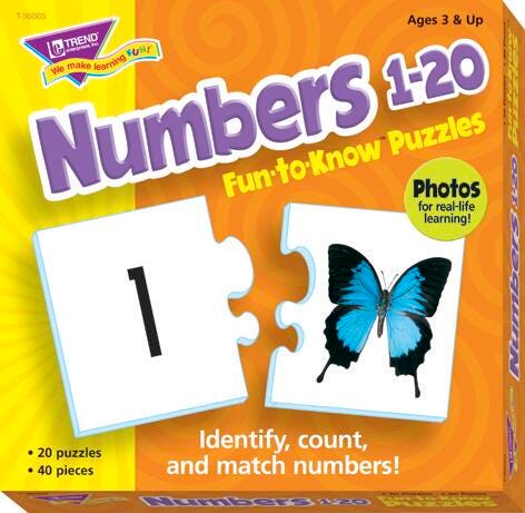 FUN TO KNOW NUMBERS 1-20 - SET OF 20