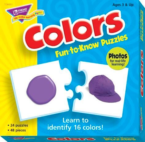 PUZZLE FUN TO KNOW COLORS - SET OF 24
