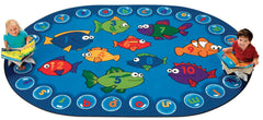 CARPETS FOR KIDS - PREMIUM FISHING FOR LITERACY - 6 FT X 9 FT OVAL