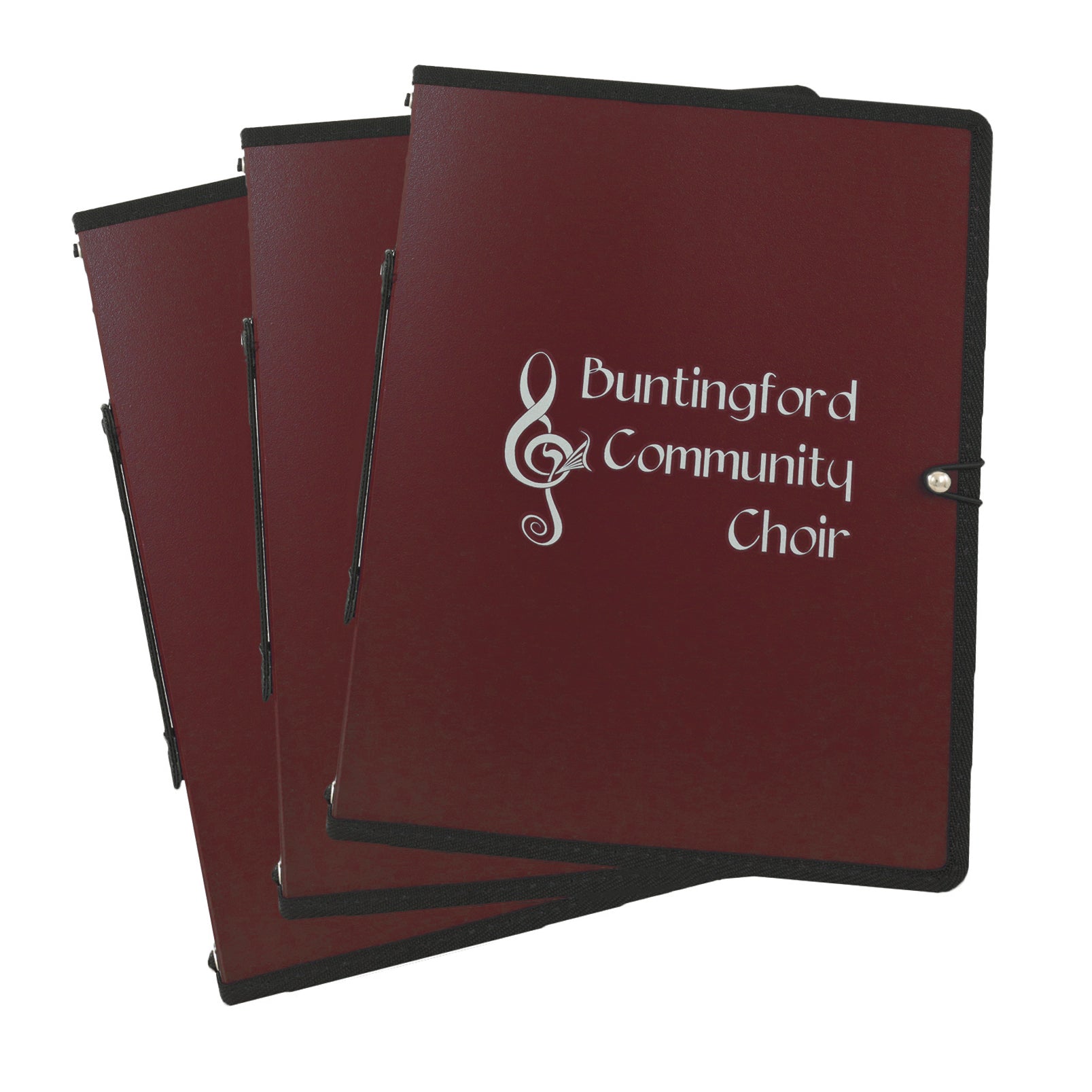 Choral music folder with custom print design - Maroon