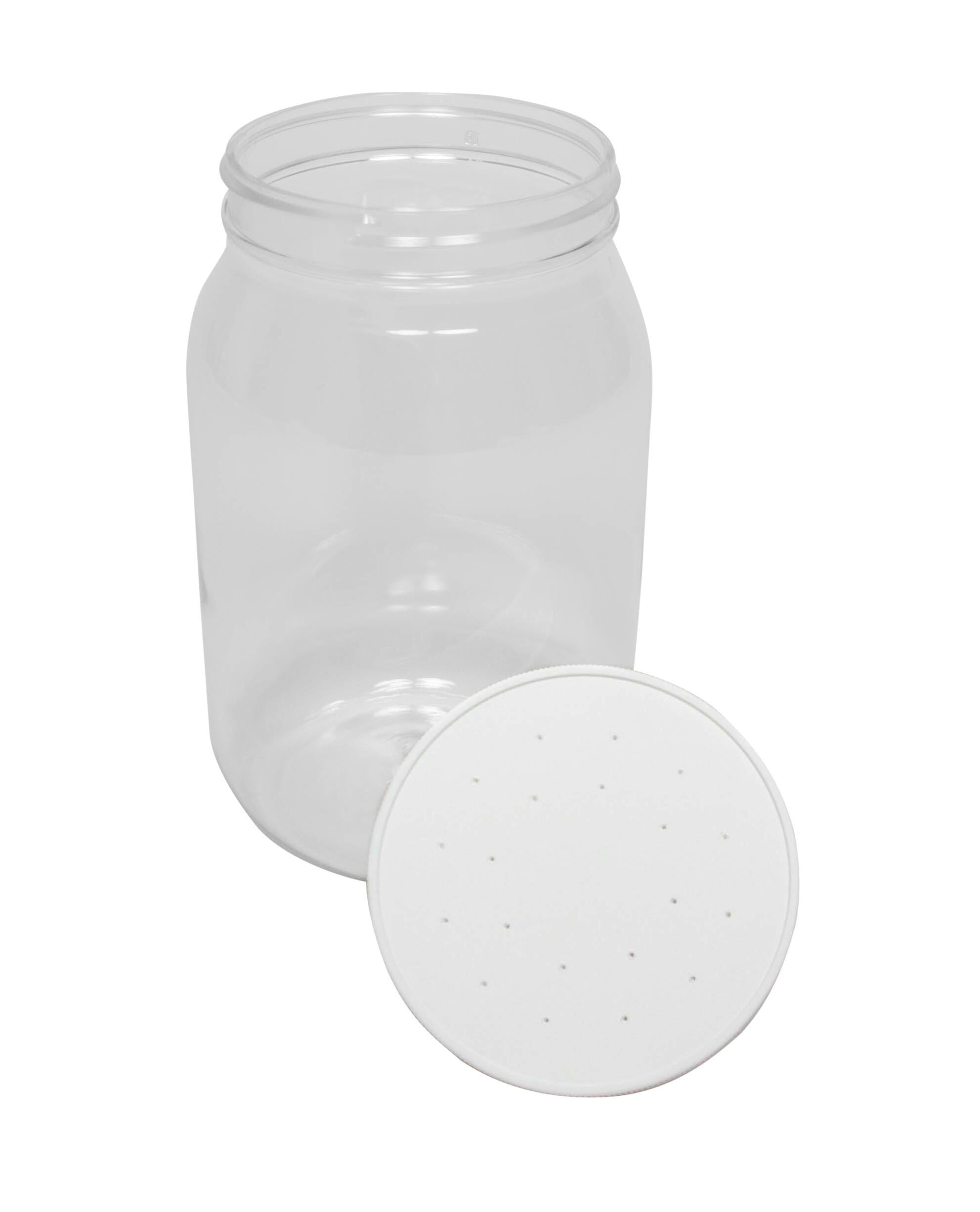 JAR PLAS 2-LITER W/HOLES IN LID