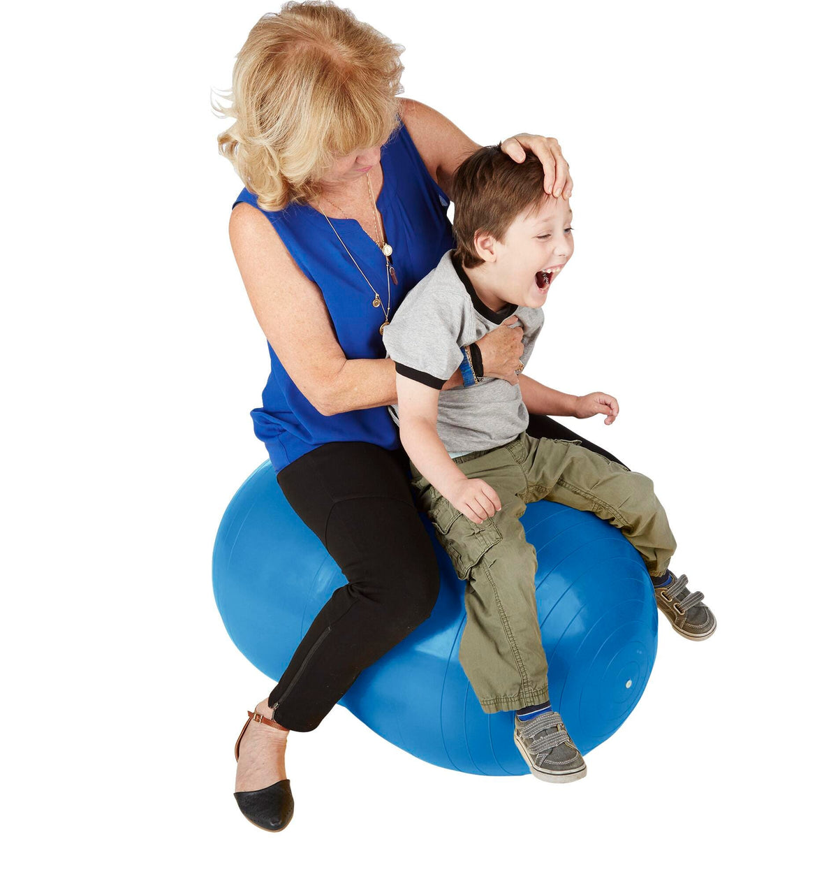 BALL INFLATABLE PHYSIO ROLL 30CM BLUE W/GUIDE