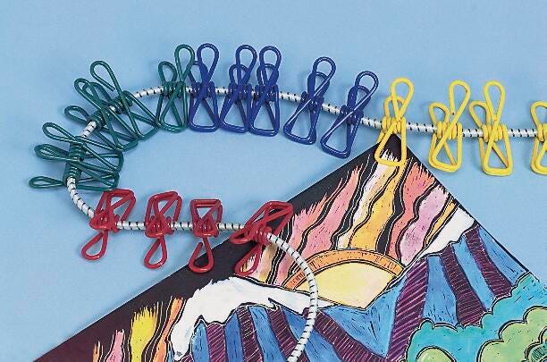 DRYING LINE ART W/SPRING CLIPS