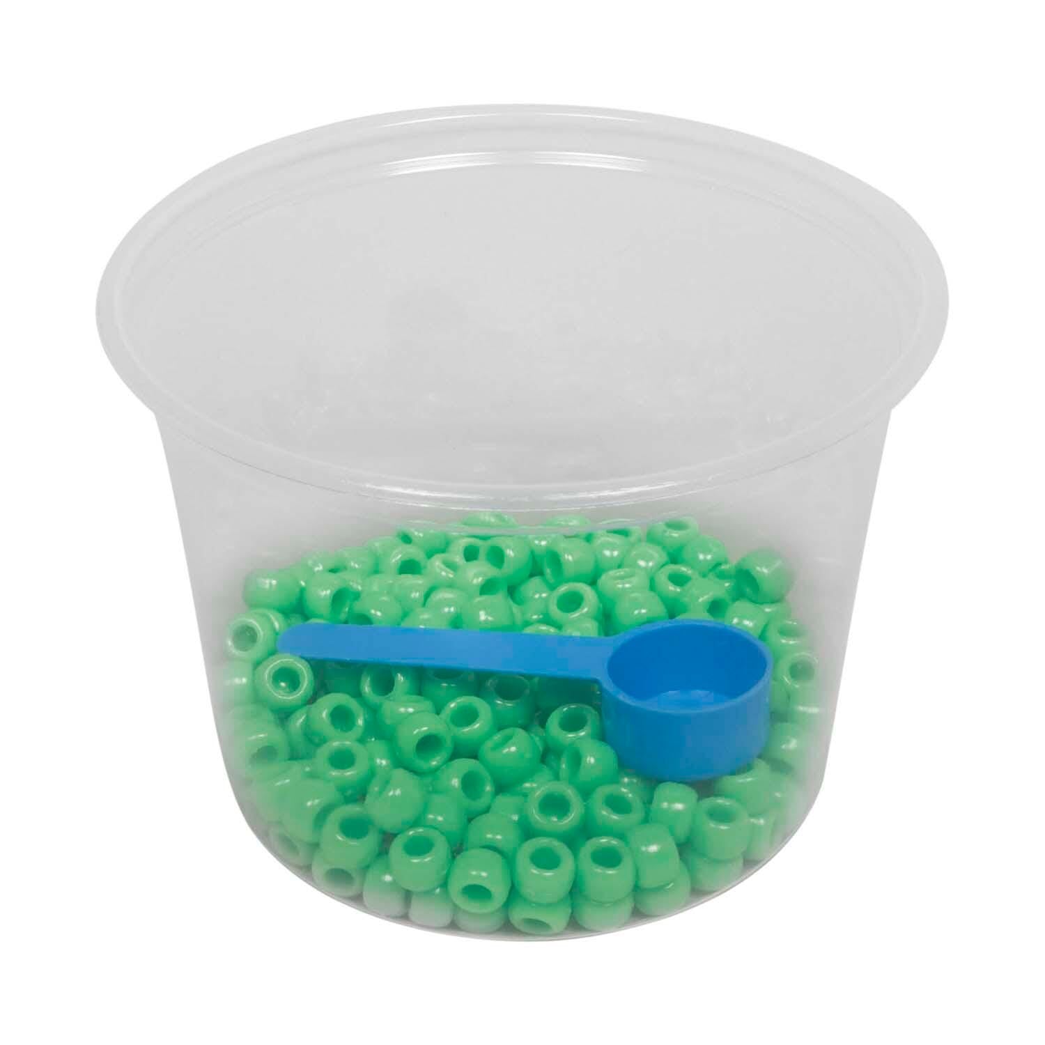 BEAD PLAS LIGHT GREEN PK/200