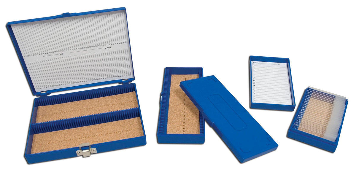 DISC-BOX 100 SLIDE CORK LINED BLUE