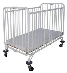 CRIB HOLIDAY METAL FOLDING WHITE W/ 2 IN MATTRESS
