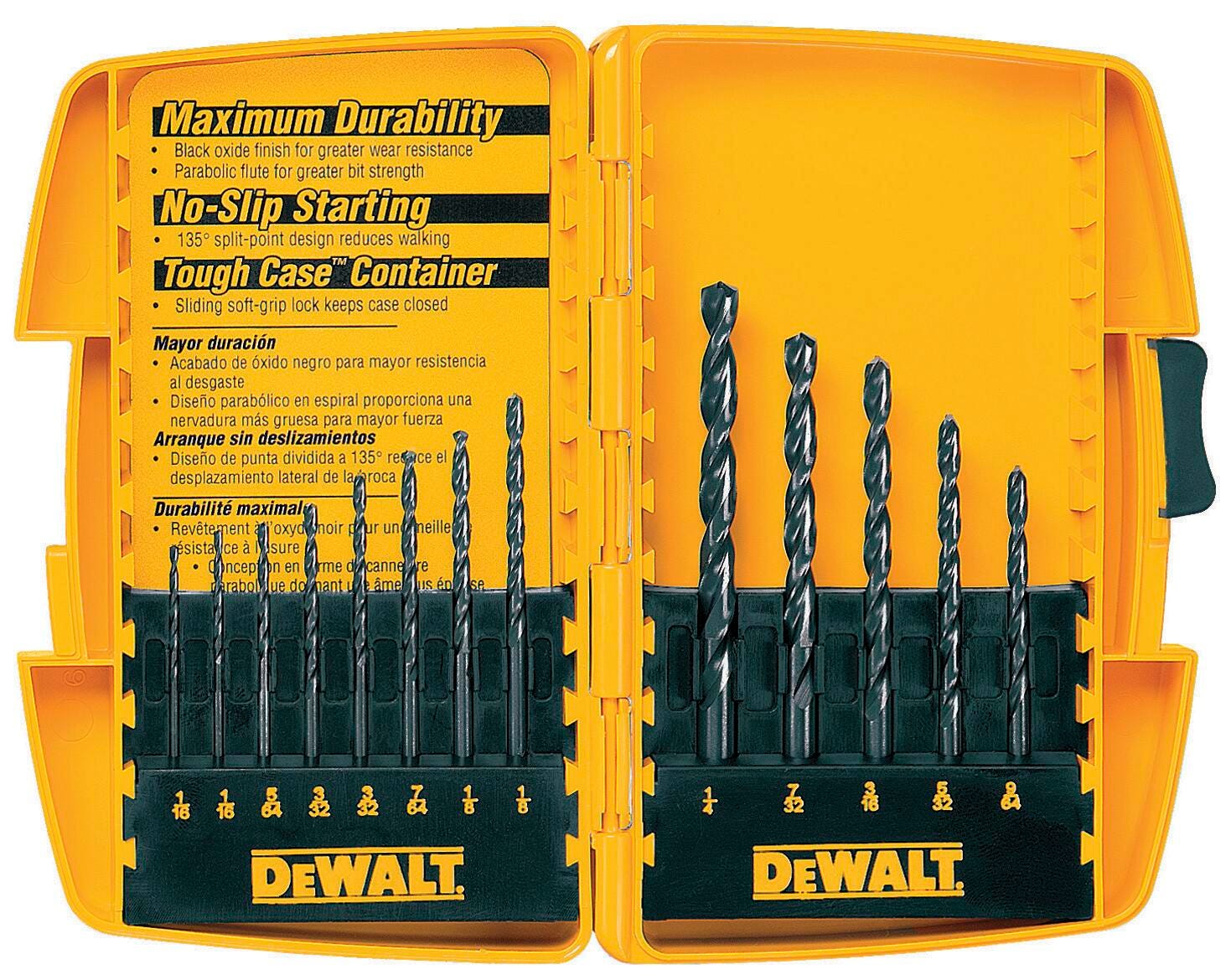 DW1163 12-PC BLACK OXIDE DRILL