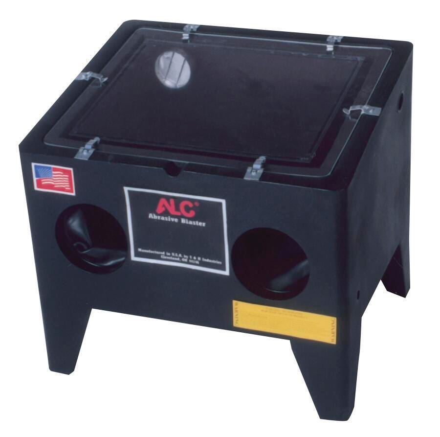 ALC - POLYMER BENCH TOP CABINET BLASTER WITH TRIGGER GUN - 23 X 19 IN