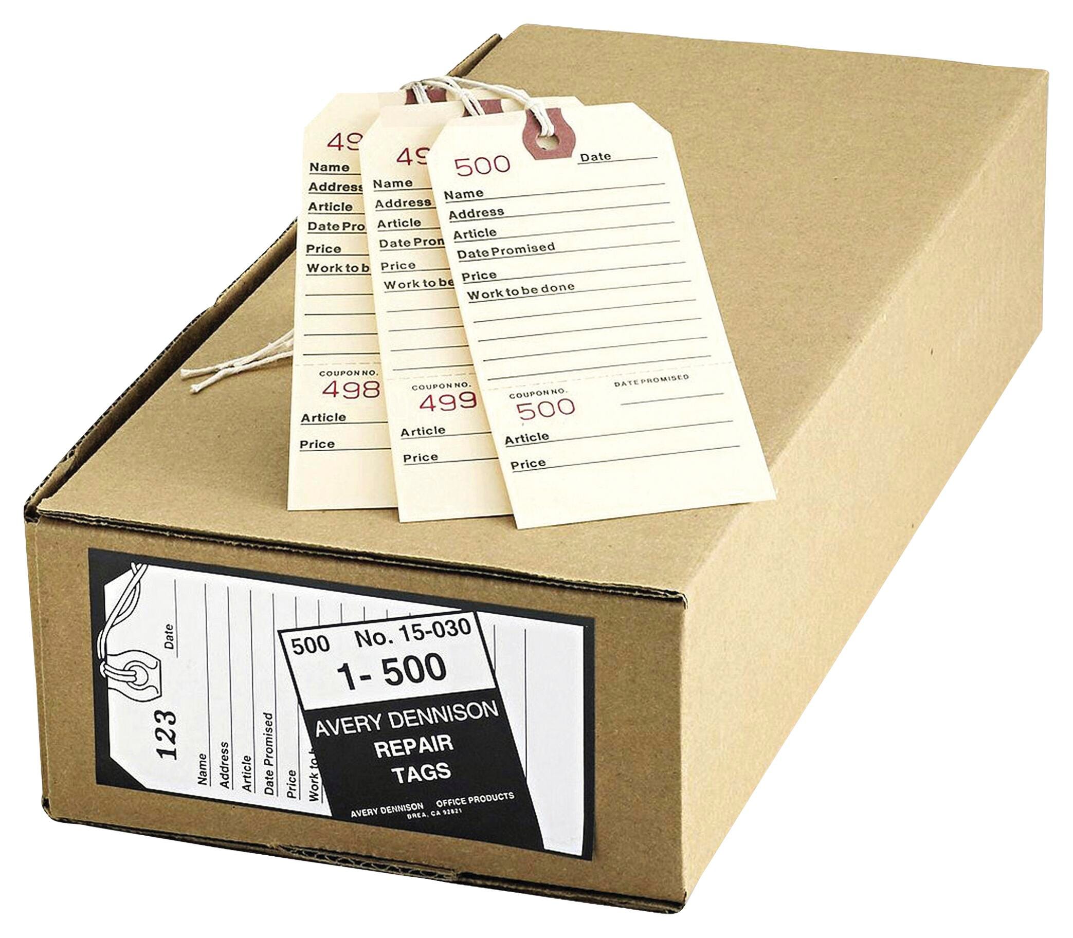 TAG RPAIR DUPL NO1-500 5.25X2.625 MLA AVE15030 SET OF 500