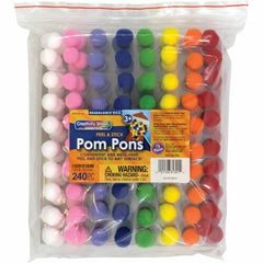 SCO POM POMS PEEL AND STICK 240PCS -Min Qty 1