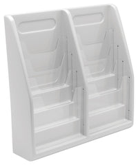 HOLDER LITERATURE 8-POCKET 20-1/4X5X19-3/4 IN GRAY DEF52209