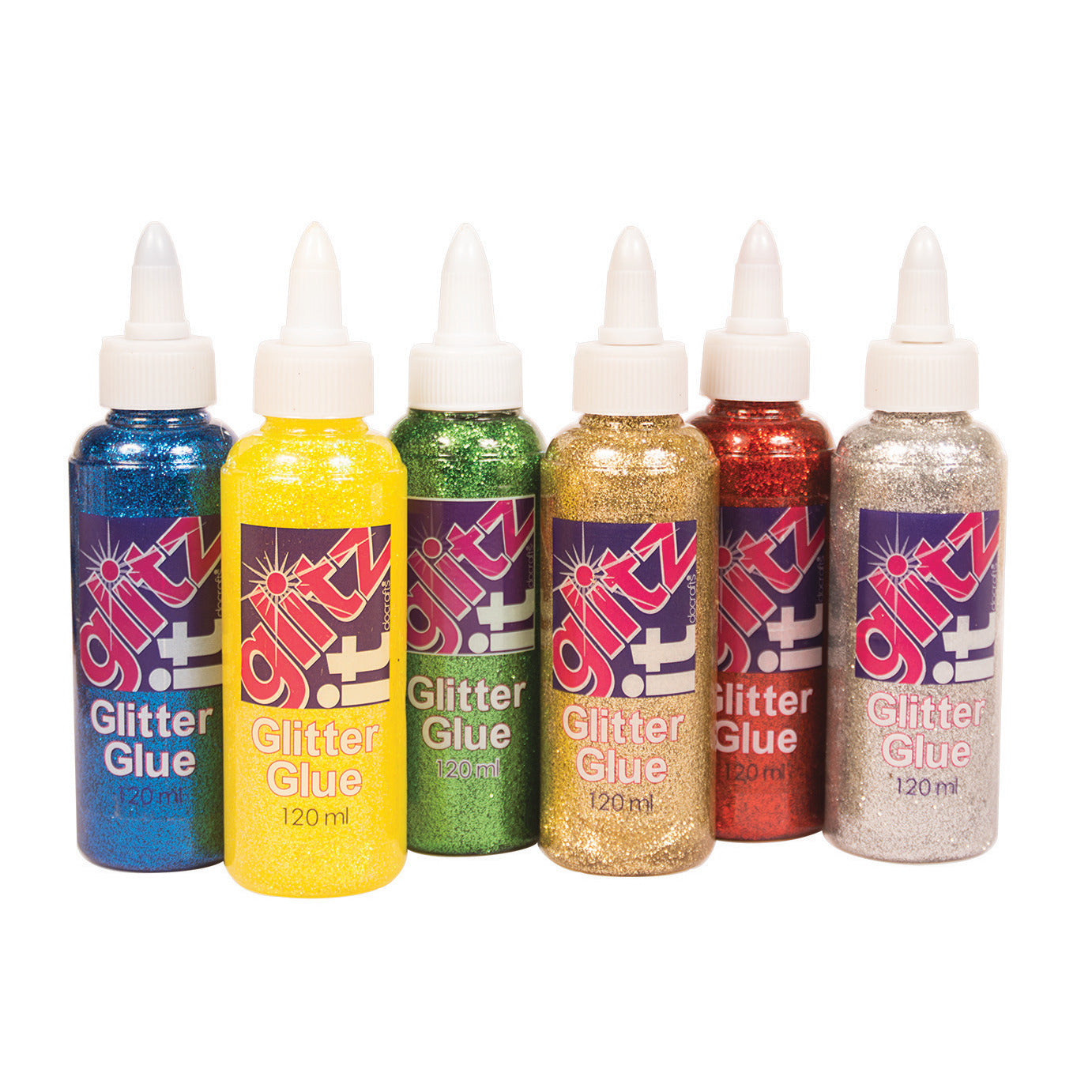 Glitter Glue Pk6 Asst.Colours