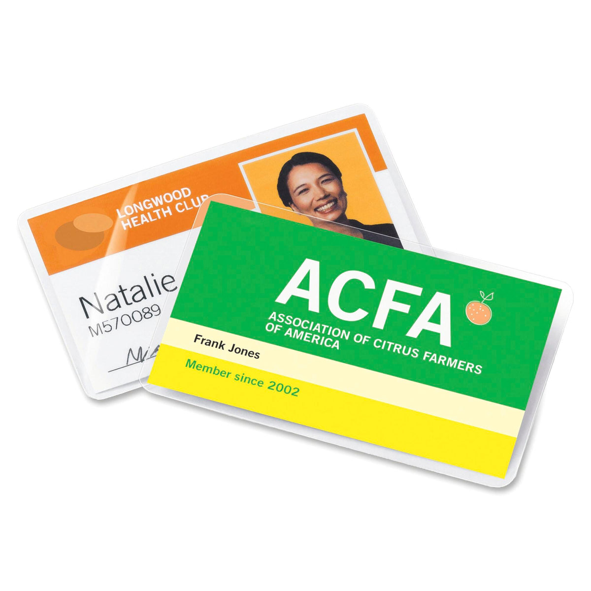 LAMINATING POUCH - BADGE CARD SIZE - 2-9/16 X 3-3/4 INCH - CLEAR - PACK OF 100