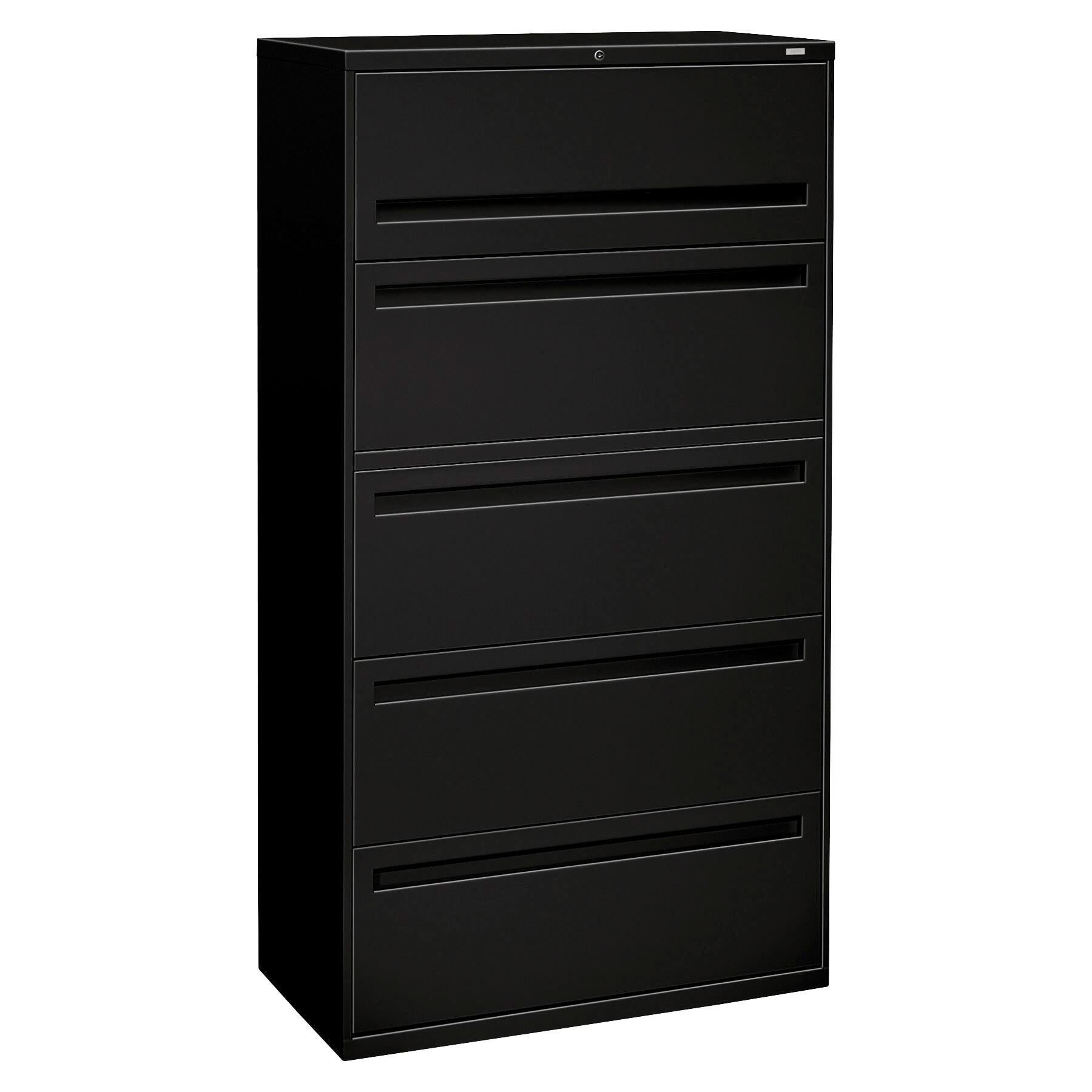 FILE LATERAL 5-DRAWER W/LOCK BLACK HON785LP