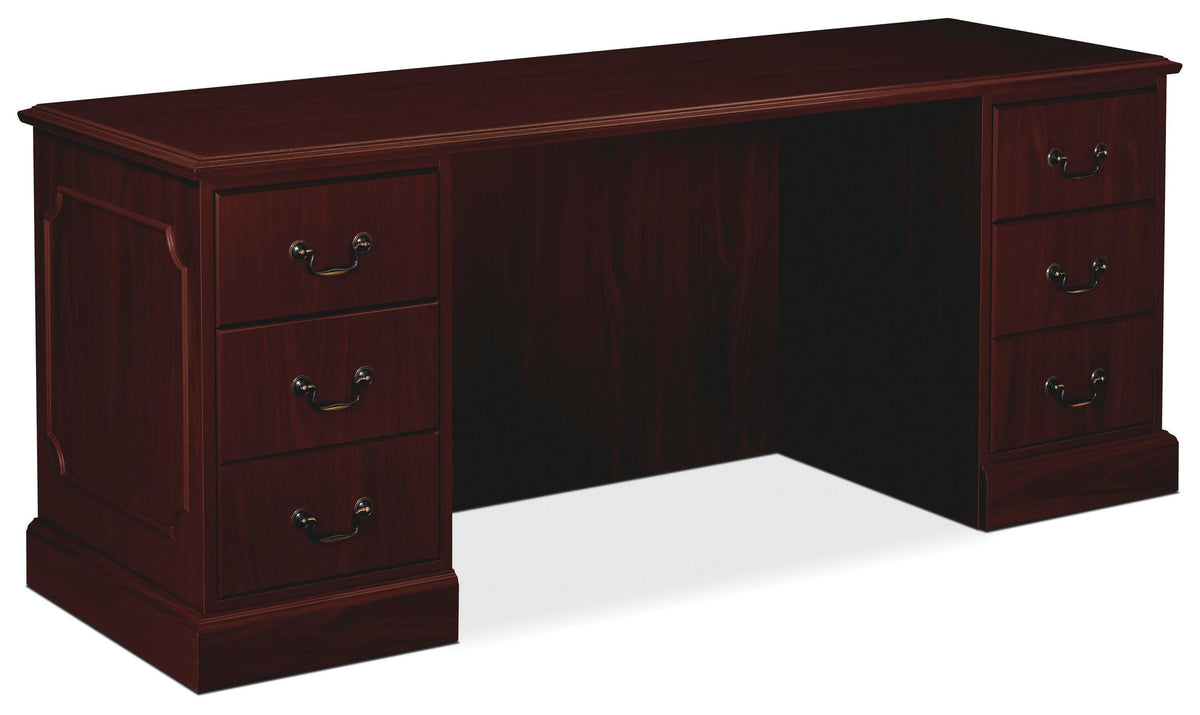 CREDENZA W/KNEESPACE DOUBLE PEDESTAL MAHOGANY HON94243NN