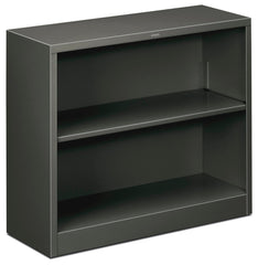 BOOKCASE 2-SHELF METAL 29HX34-1/2WX12-5/8D CHARCOAL HONS30ABCS