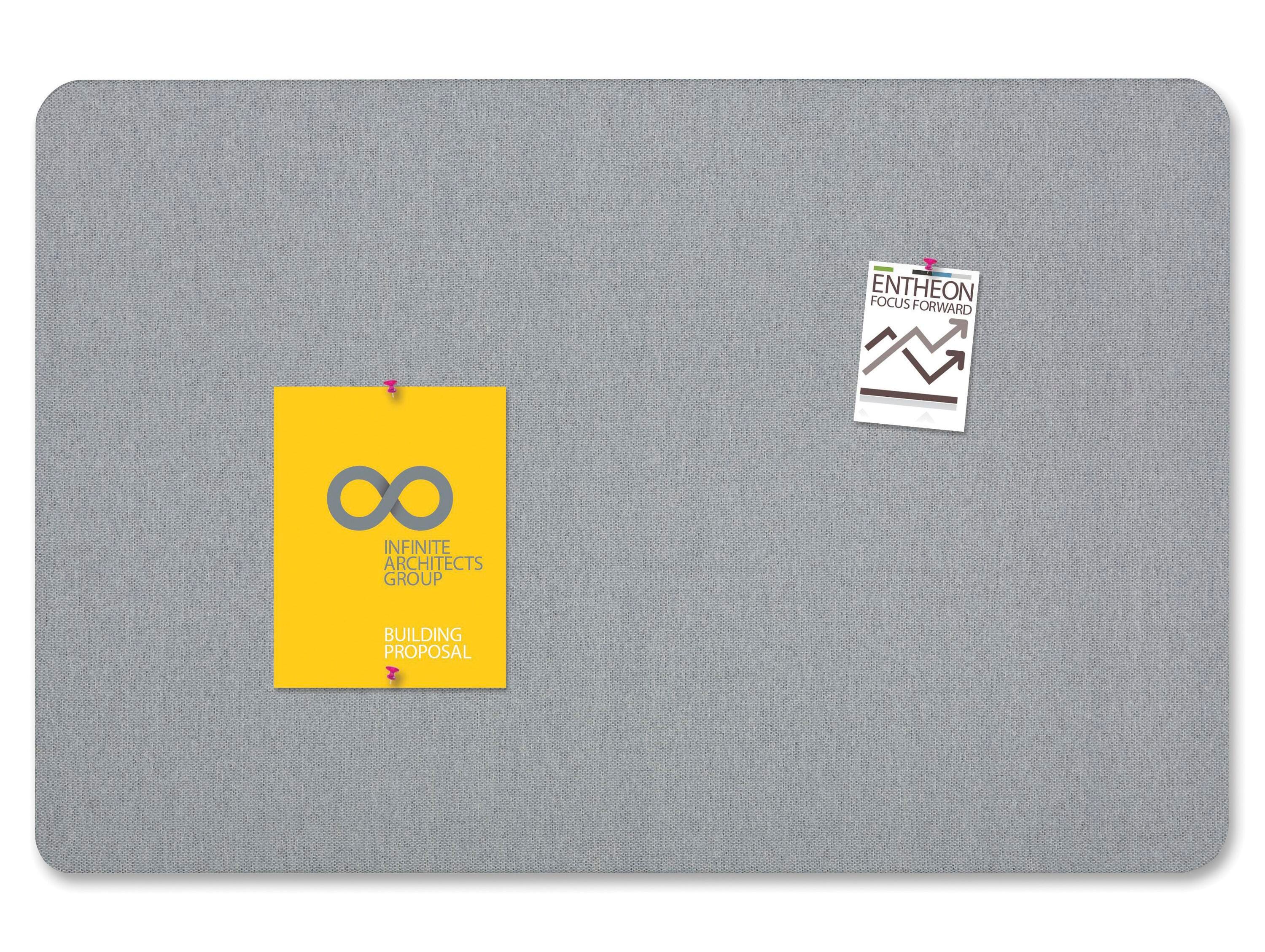 BOARD-FABRIC BULLETIN-48X36 GRAY