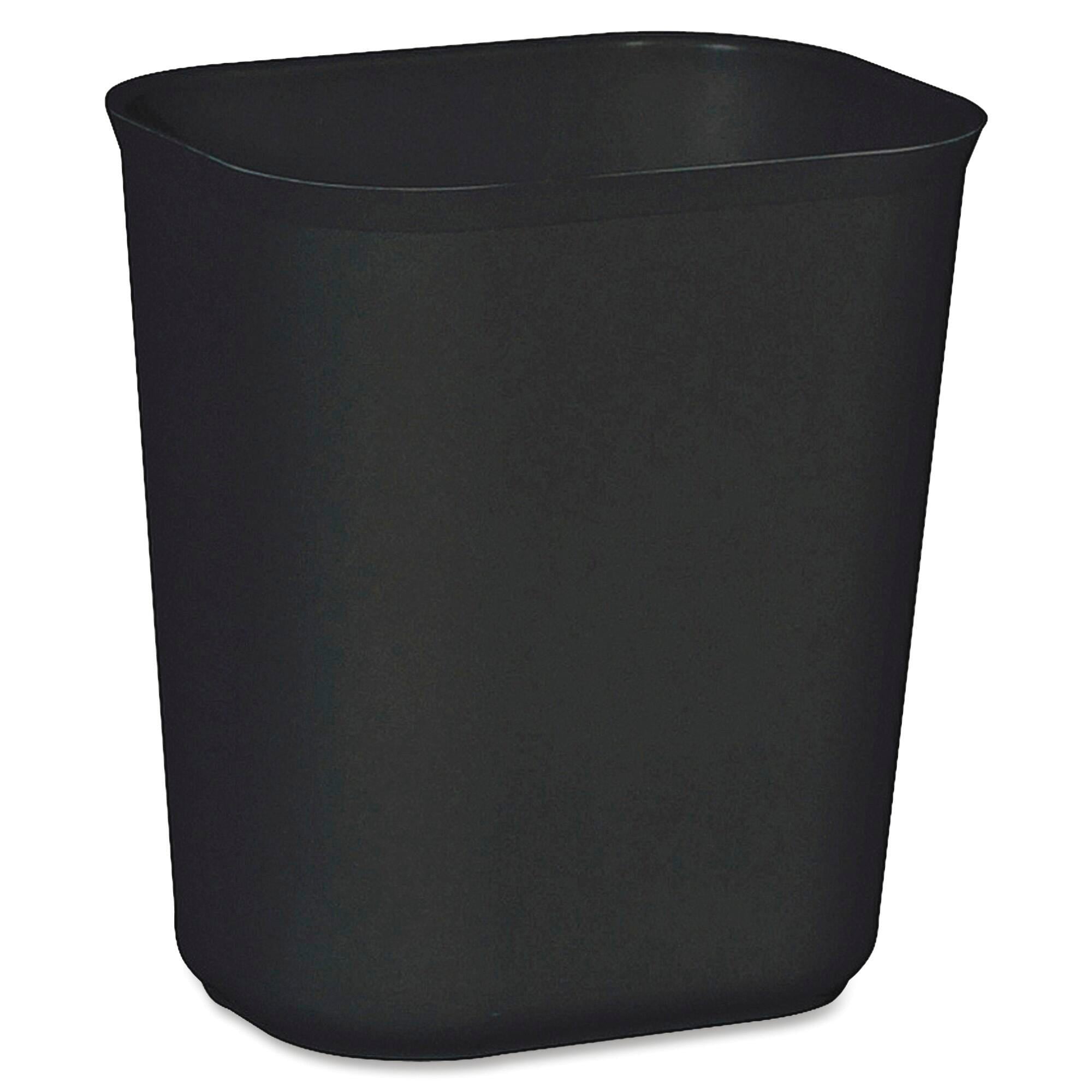 RECEPTACLE - FIRE-RESISTANT WASTEBASKET - 3-1/2 GALLON CAPACITY - 8-3/10 W X 11 D X 12-3/10 H IN - BLACK COLOR - EACH