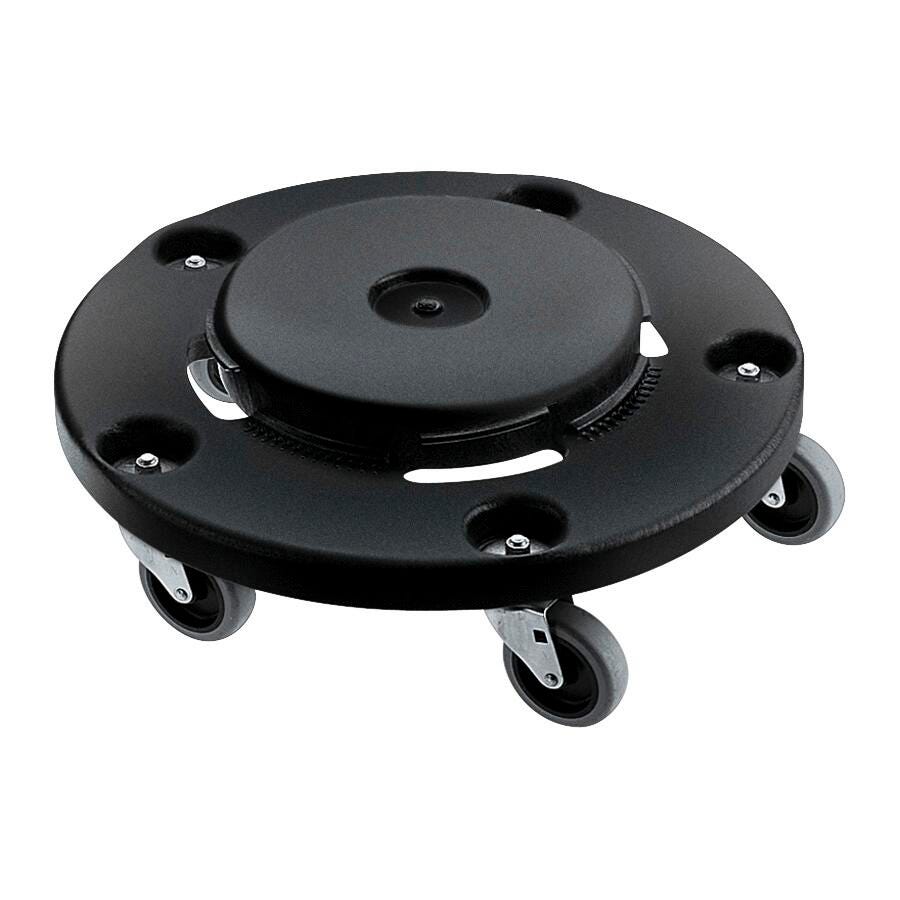 DOLLY - BRUTE EASY TWIST ROUND DOLLY - 350 IB CAPACITY - 18-3/10 W X 6-2/3 H IN - 5 CASTERS - BLACK COLOR - EACH