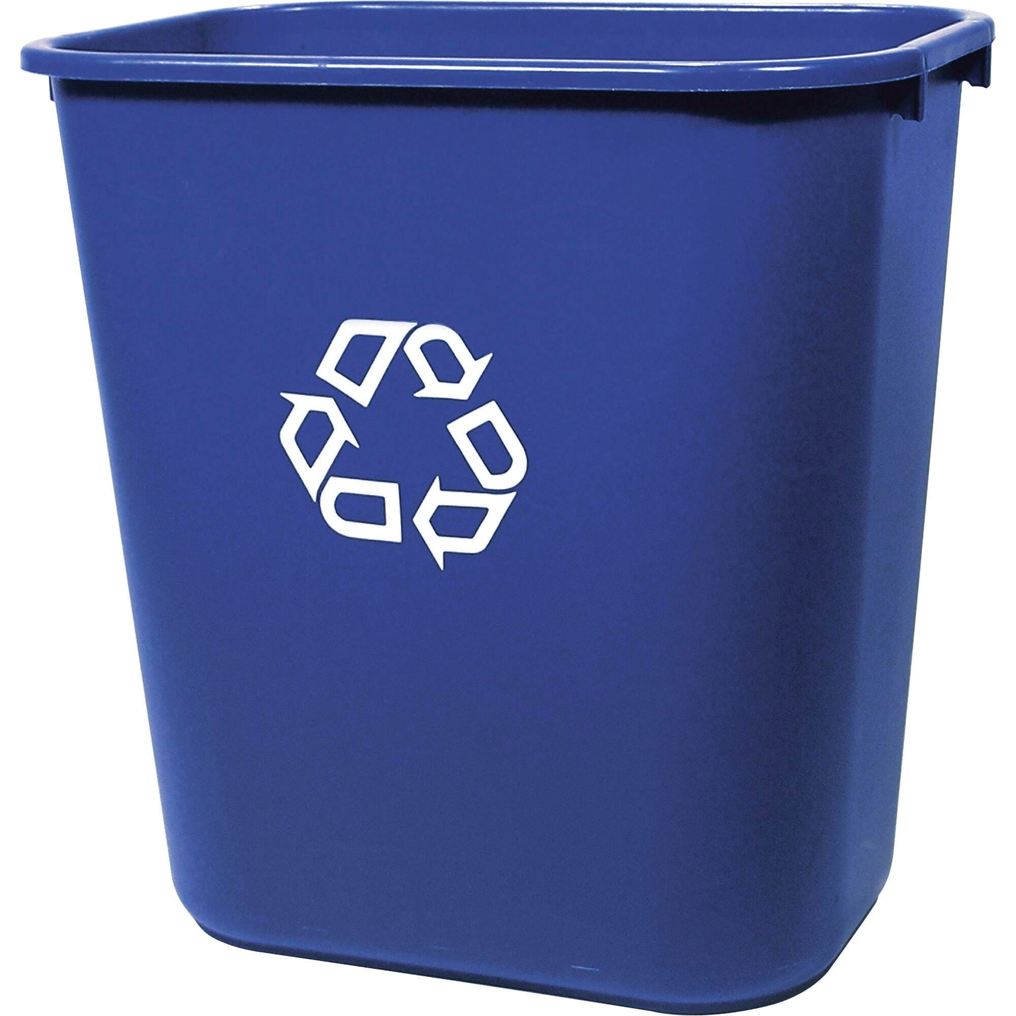 RECEPTACLE - DESKSIDE RECYCLE CONTAINER - 7 GALLON CAPACITY - 10-2/10 W X 15 H IN - BLUE COLOR - EACH