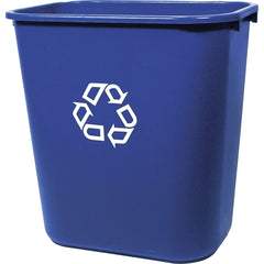 RECEPTACLE - DESKSIDE RECYCLE CONTAINER - 7 GALLON CAPACITY - 10-2/10 W X 15 H IN - BLUE COLOR - EACH